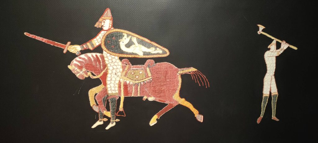 Tapijt van Bayeux ridder te paard
